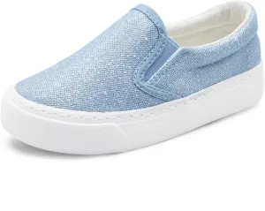 Toandon Toddler Girls Kids Sparkle Slip On Sneakers Loafers Age 2-10