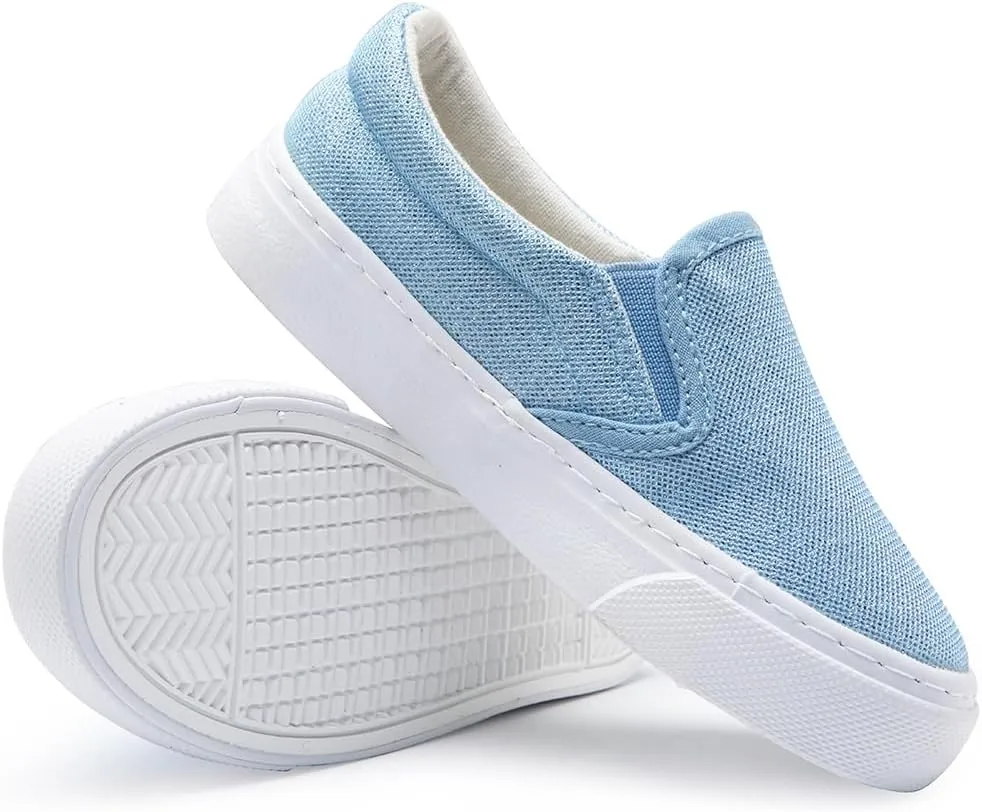 Toandon Toddler Girls Kids Sparkle Slip On Sneakers Loafers Age 2-10