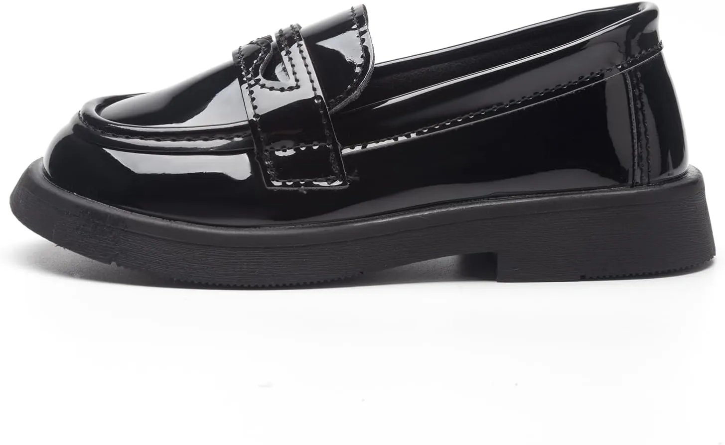 Toddler Girls PU Leather Solid Color Flat Dress British Style Princess Loafer Shoes for School Students