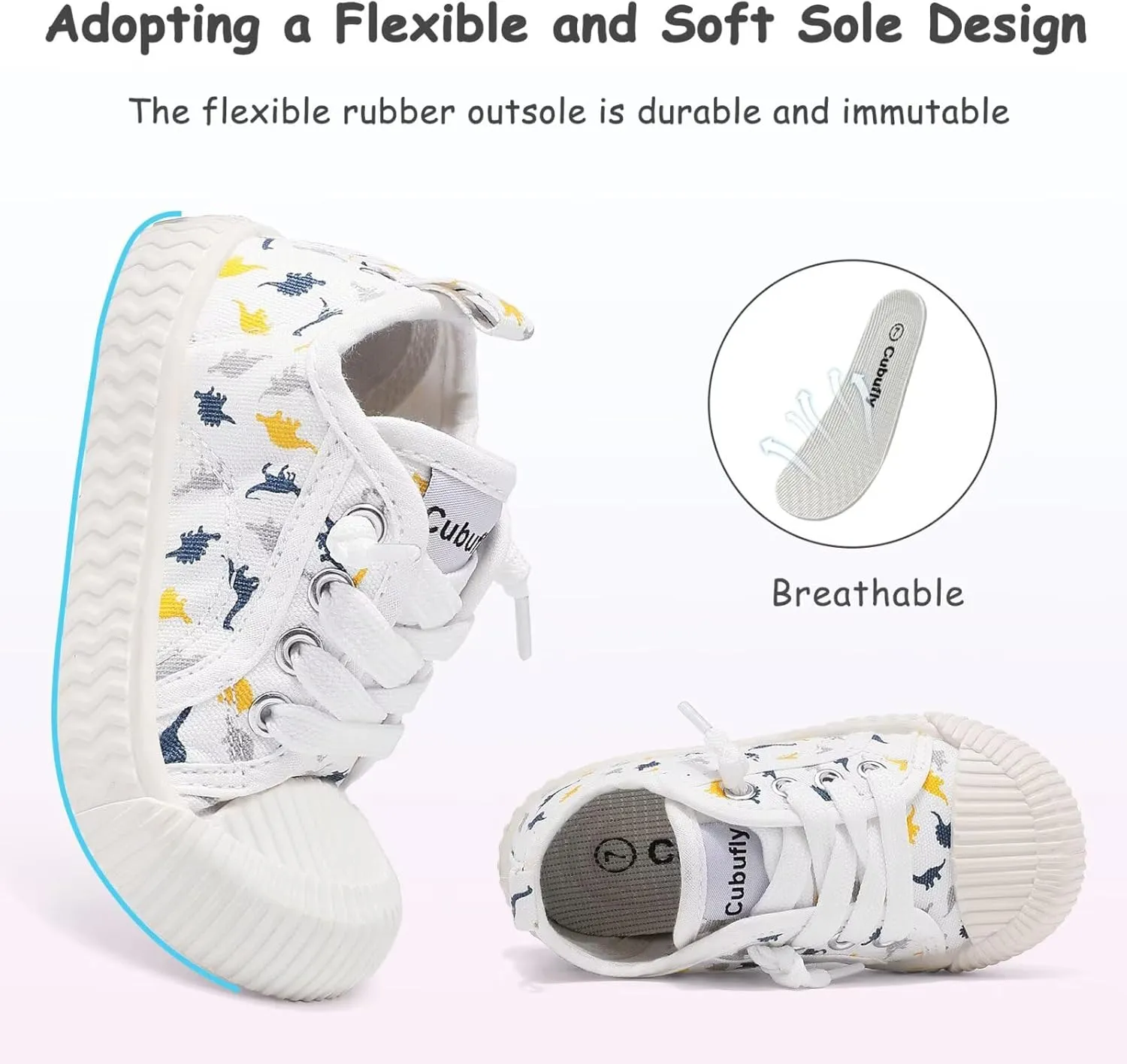 Toddler Shoes Boys Girls Slip On Canvas Sneakers