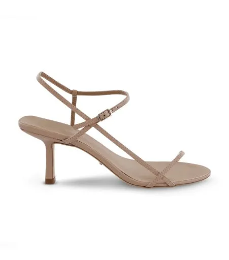TONY BIANCO CAPRICE STRAPPY HEELS IN BLACK AND SKIN