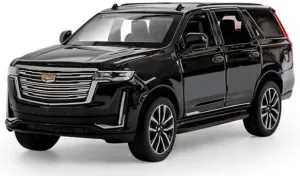Toy Cars Compatible for 1:32 Escalade SUV Model Cars, Pull Back Die-cast Vehicles, Collectible Cars with Sounds＆Lights for Kids Boys Girls and Adults, Gift Black
