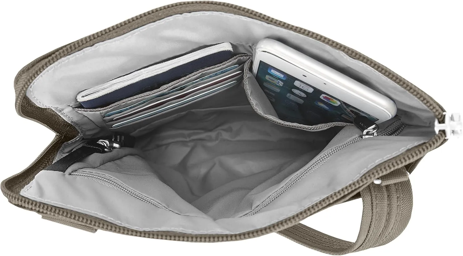 Travelon Anti-theft Classic Slim Double Zip Crossbody