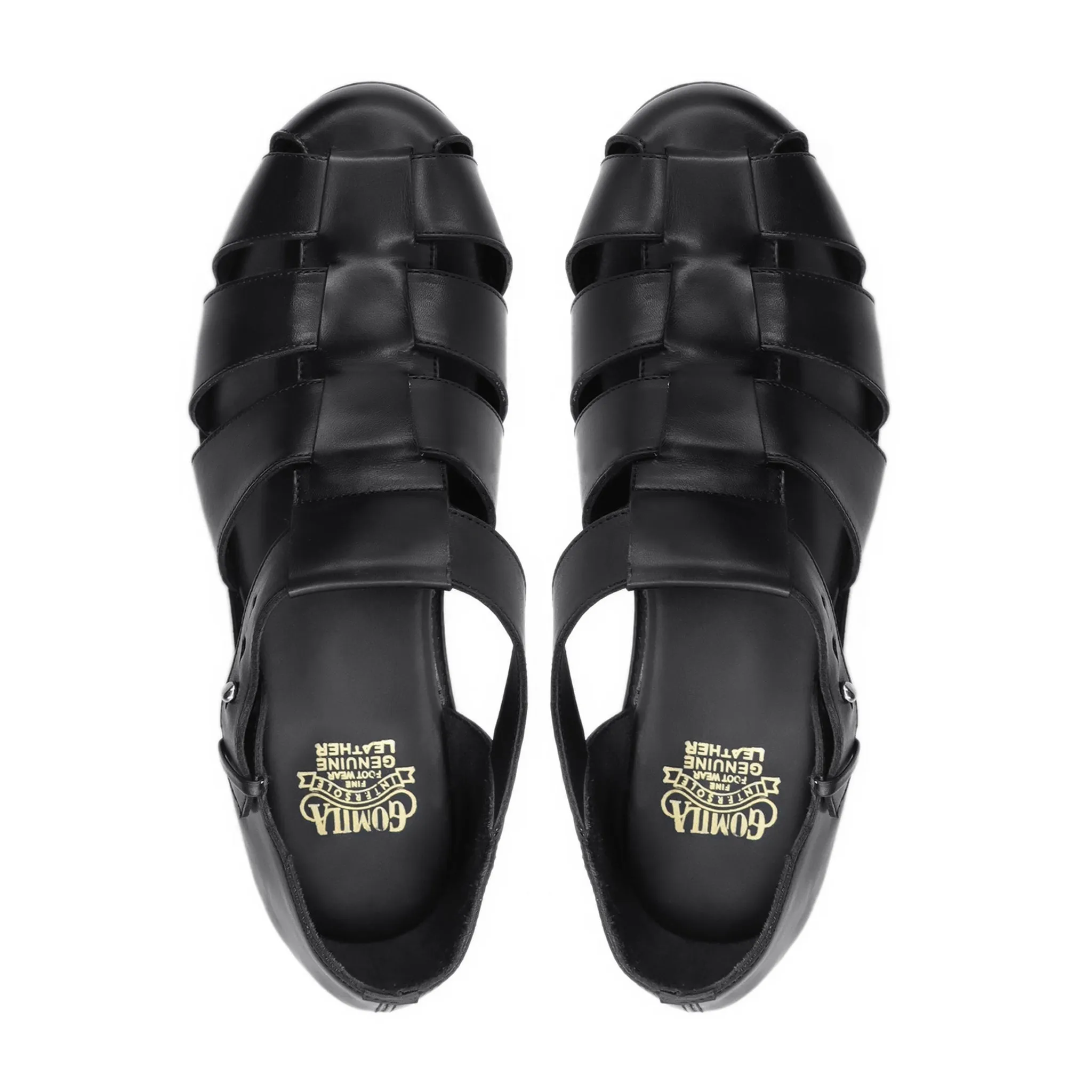 Trenton - Men's Black Calf Leather Sandal