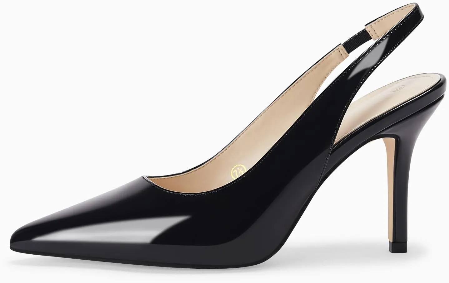 Trish Lucia Womens Slingback Pointed Toe Stiletto Pumps Slip-on High Heels Office Lady Sandals Party Prom Dress Shoes