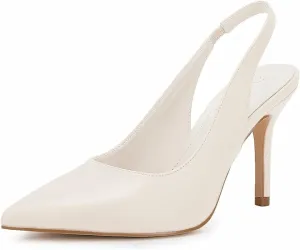 Trish Lucia Womens Slingback Pointed Toe Stiletto Pumps Slip-on High Heels Office Lady Sandals Party Prom Dress Shoes