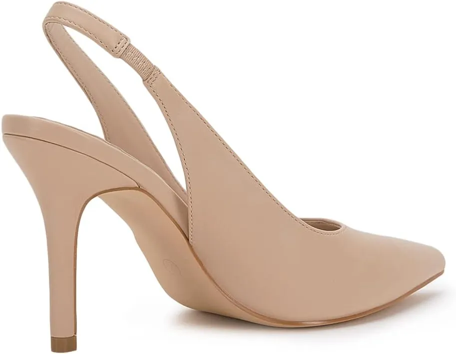 Trish Lucia Womens Slingback Pointed Toe Stiletto Pumps Slip-on High Heels Office Lady Sandals Party Prom Dress Shoes