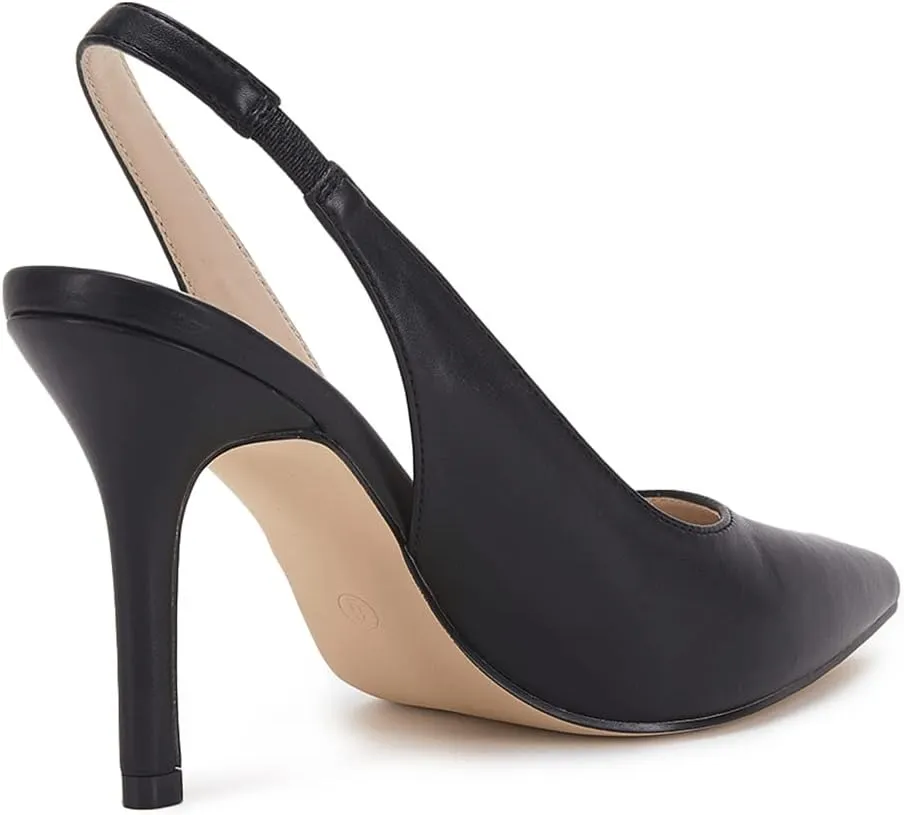 Trish Lucia Womens Slingback Pointed Toe Stiletto Pumps Slip-on High Heels Office Lady Sandals Party Prom Dress Shoes