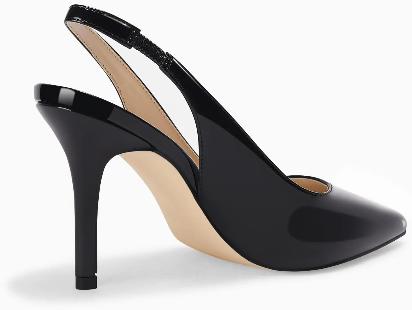 Trish Lucia Womens Slingback Pointed Toe Stiletto Pumps Slip-on High Heels Office Lady Sandals Party Prom Dress Shoes
