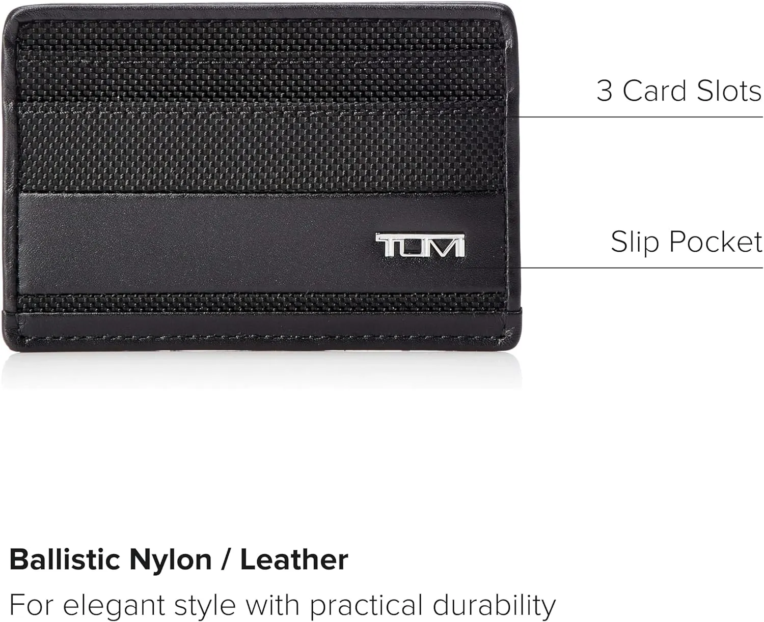 TUMI - Alpha Slim Card Case - Slim Billfold Wallet for Travel - Slip Pocket Wallet - Small Wallet - 2.8" X 4.1" X 0.2" - Black