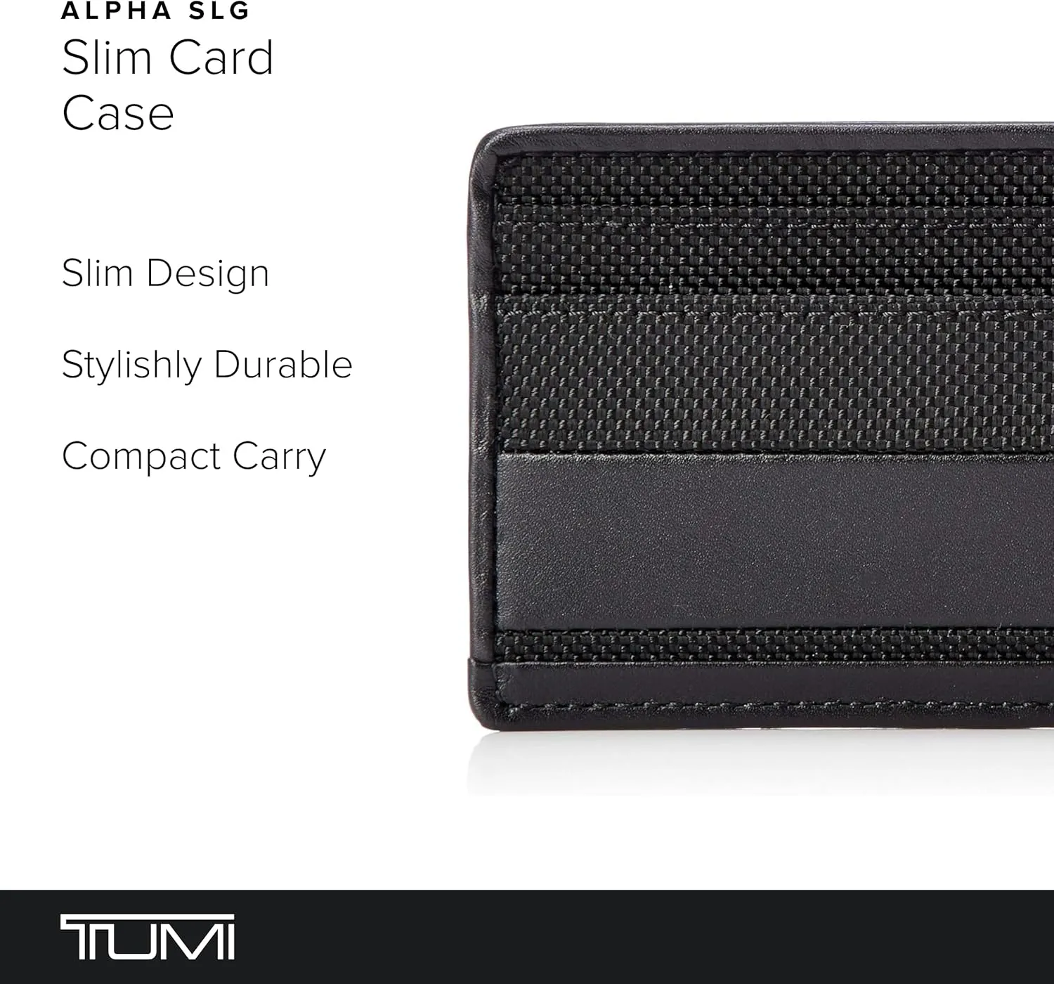 TUMI - Alpha Slim Card Case - Slim Billfold Wallet for Travel - Slip Pocket Wallet - Small Wallet - 2.8" X 4.1" X 0.2" - Black
