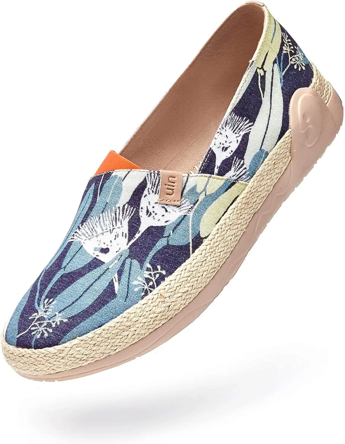 UIN Men's Espadrilles Slip OnsLightweight Walking Casual Loafers Comfortable Art Painted Travel Shoes Marbella Series