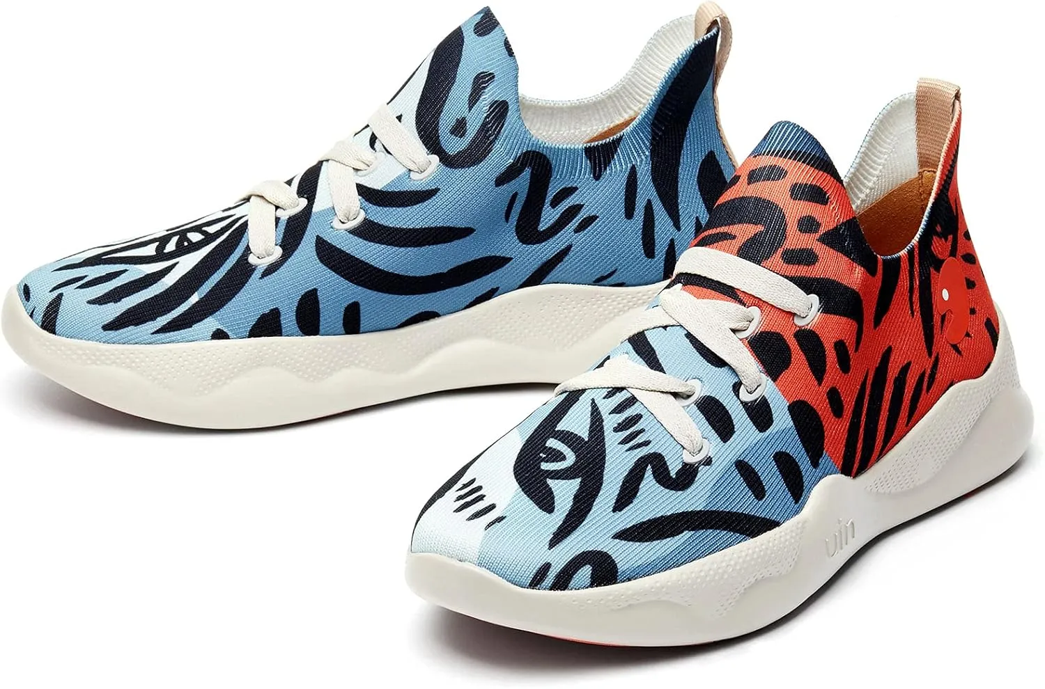 UIN Men's Fashion Sneakers Lightweight Walking Casual Slip Ons Comfortable Art Painted Athletic Travel Shoes Mijas Eye of Exploration