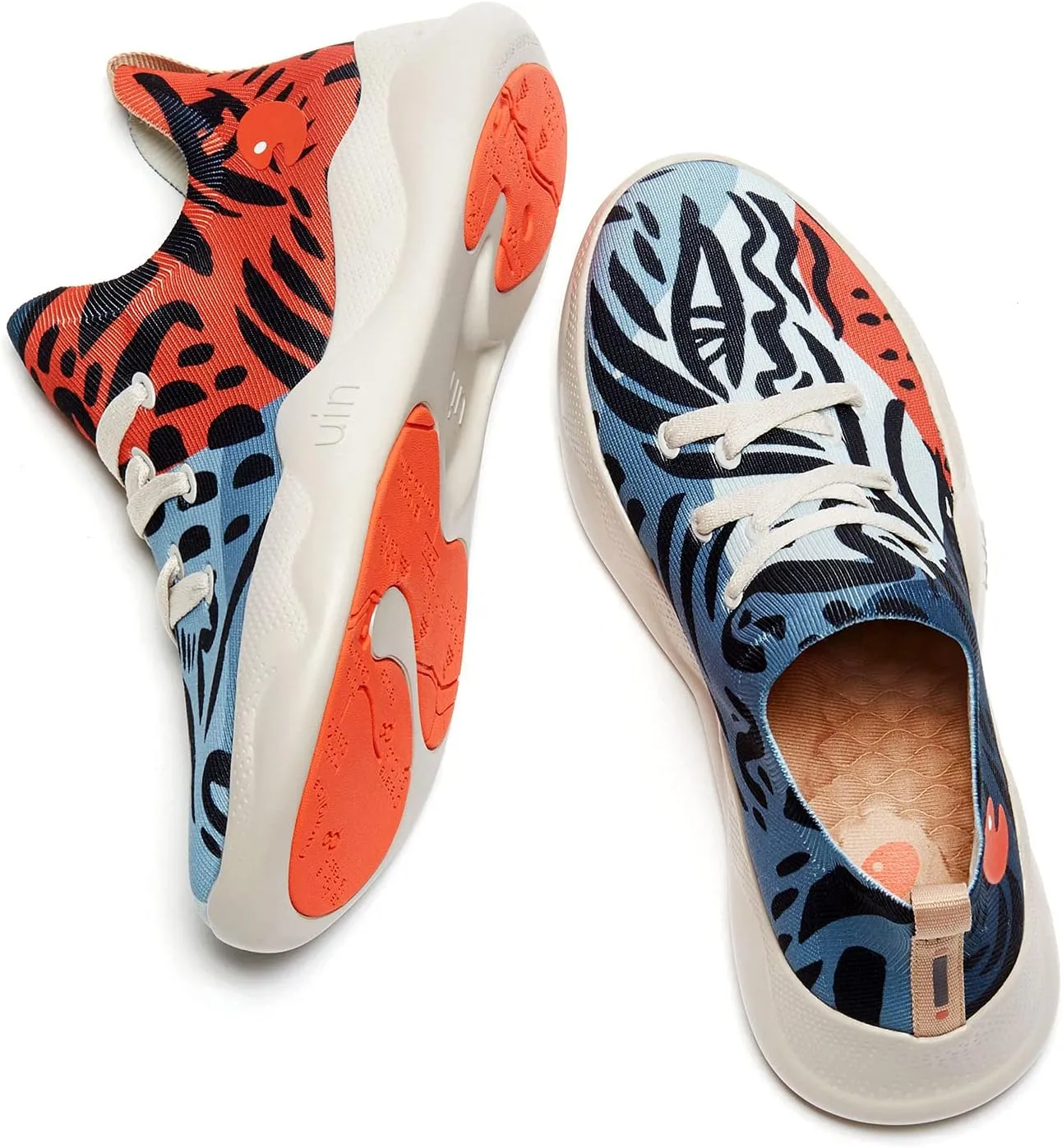 UIN Men's Fashion Sneakers Lightweight Walking Casual Slip Ons Comfortable Art Painted Athletic Travel Shoes Mijas Eye of Exploration