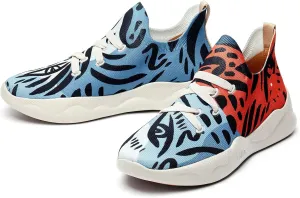 UIN Men's Fashion Sneakers Lightweight Walking Casual Slip Ons Comfortable Art Painted Athletic Travel Shoes Mijas Eye of Exploration