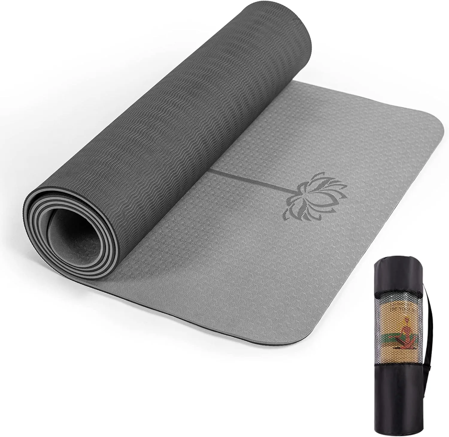 UMINEUX Yoga Mat Extra Thick 1/3'' Non Slip Yoga Mats for Women Eco Friendly TPE Fitness Exercise Mat with Carrying Sling & Storage Bag