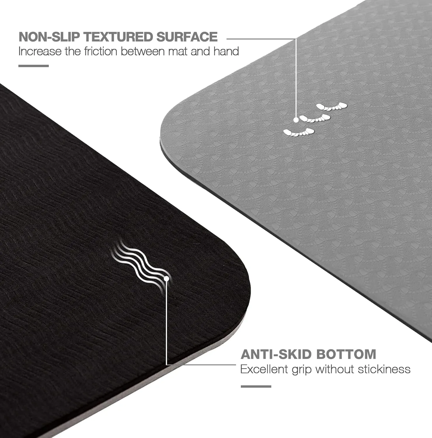 UMINEUX Yoga Mat Extra Thick 1/3'' Non Slip Yoga Mats for Women Eco Friendly TPE Fitness Exercise Mat with Carrying Sling & Storage Bag