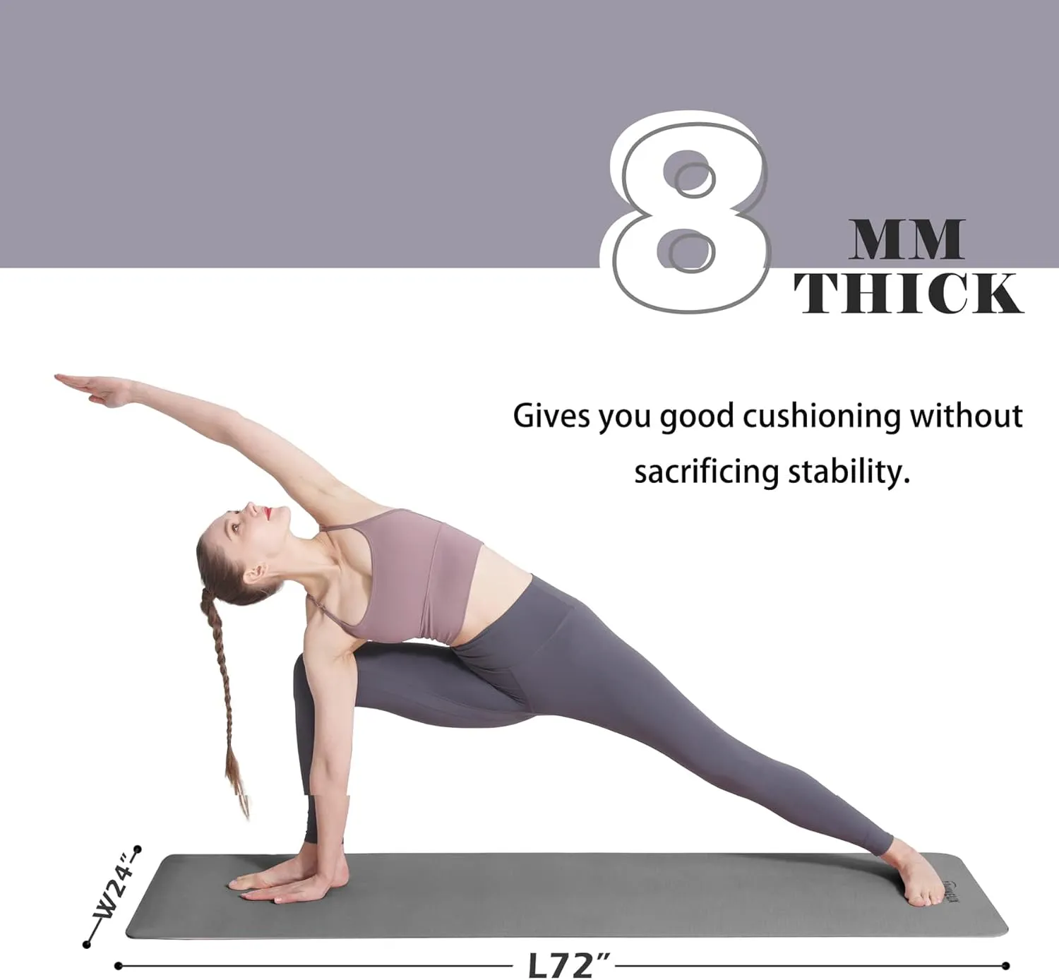 UMINEUX Yoga Mat Extra Thick 1/3'' Non Slip Yoga Mats for Women Eco Friendly TPE Fitness Exercise Mat with Carrying Sling & Storage Bag