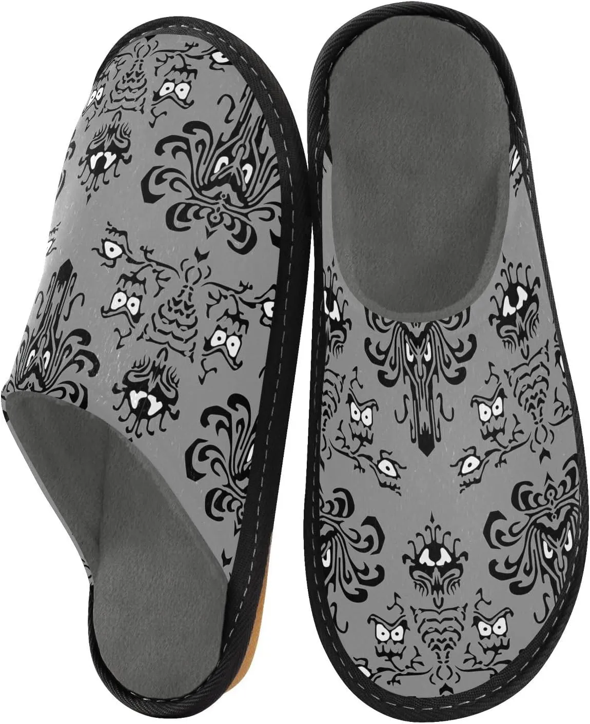 Unisex Fuzzy Foam Slippers Non-Skid Slip-on Soft Warm Sole Fleece Shoes 4-11