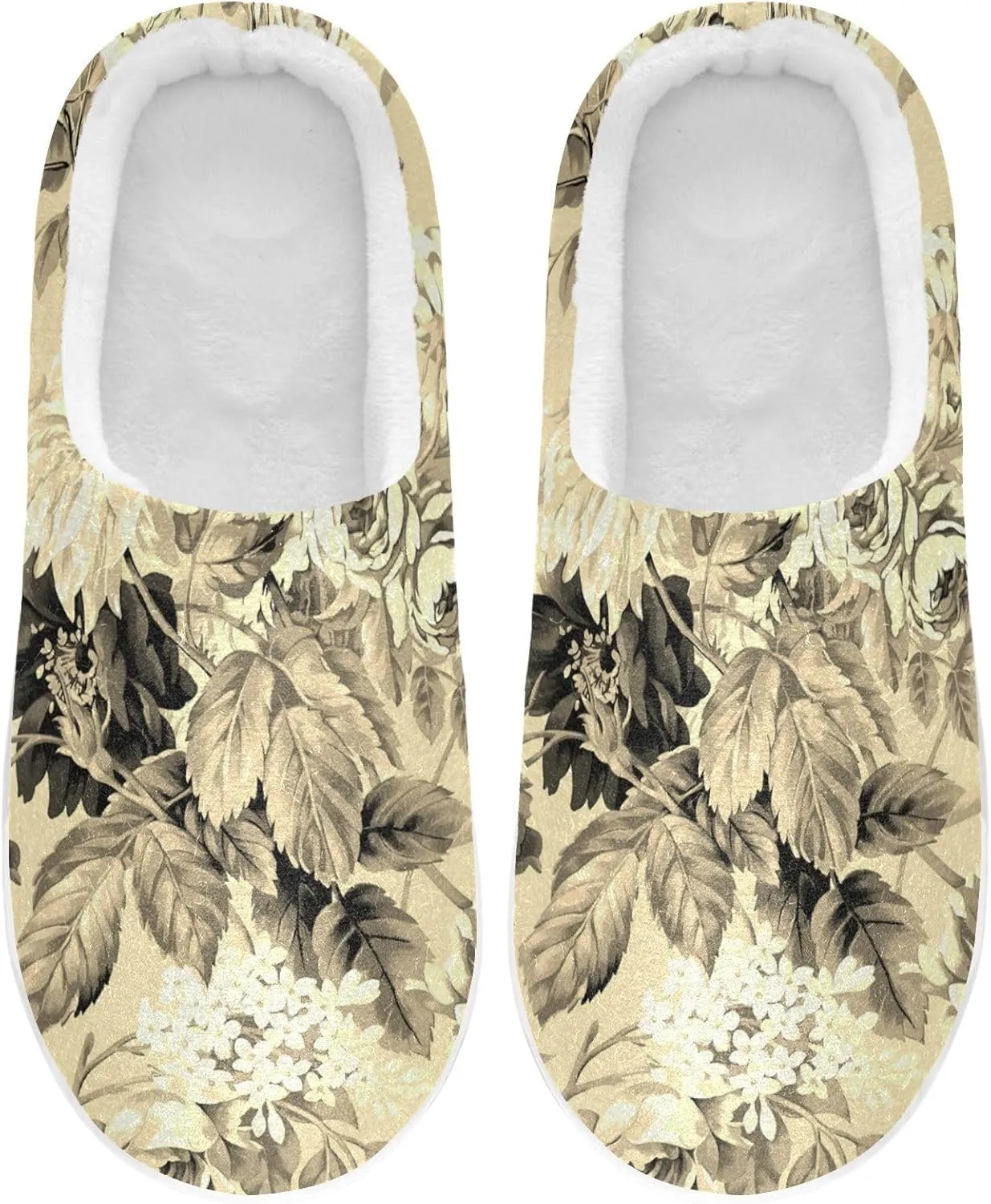 Unisex Memory Foam Slippers Non-Skid Slip-on Soft Warm Sole Fleece Shoes 6-17