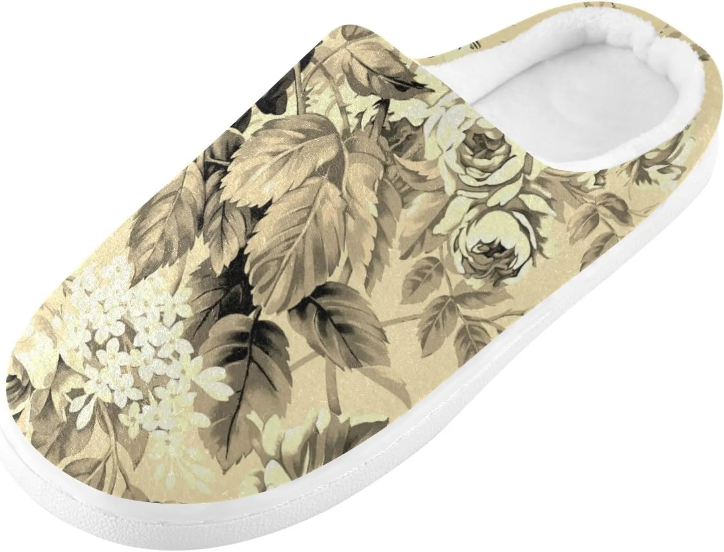 Unisex Memory Foam Slippers Non-Skid Slip-on Soft Warm Sole Fleece Shoes 6-17