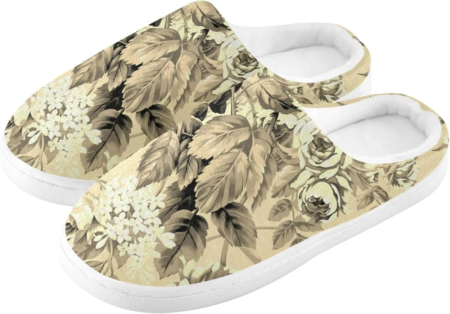 Unisex Memory Foam Slippers Non-Skid Slip-on Soft Warm Sole Fleece Shoes 6-17