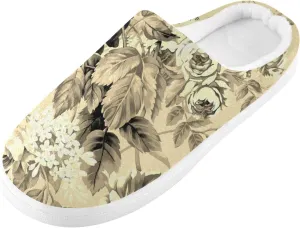 Unisex Memory Foam Slippers Non-Skid Slip-on Soft Warm Sole Fleece Shoes 6-17