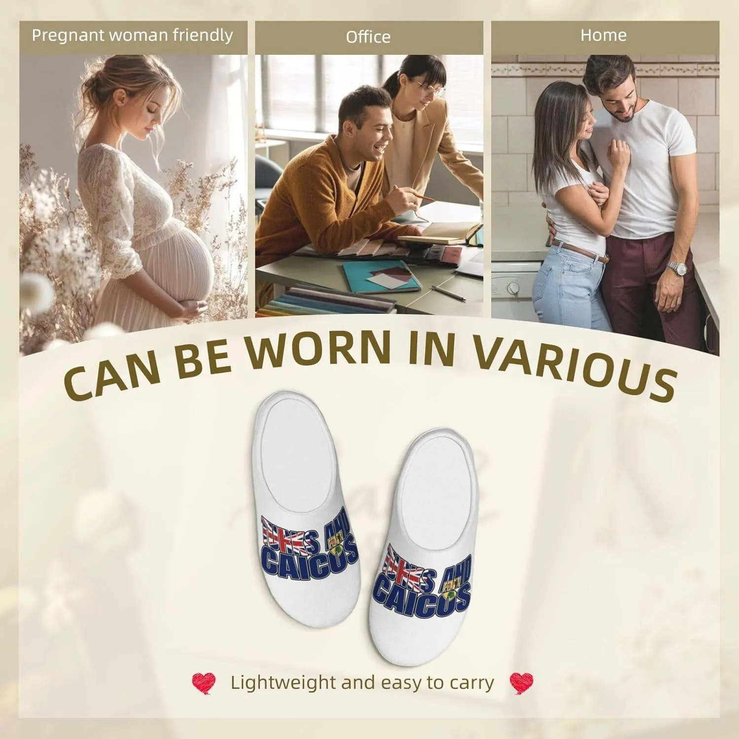 Unisex Slippers Winter Warm Non-Slip Fluffy Slippers Slip-On Plush Slippers House Slippers For Women Men Shoes Gifts