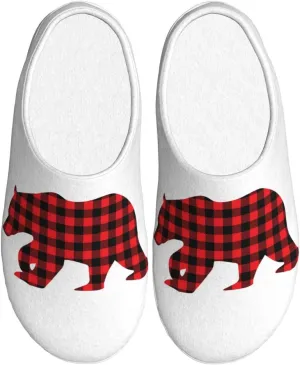 Unisex Warm Slippers Non-Slip Winter Fluffy Slippers Slip-On Plush Slippers Bedroom Slippers House Shoes For Men Women