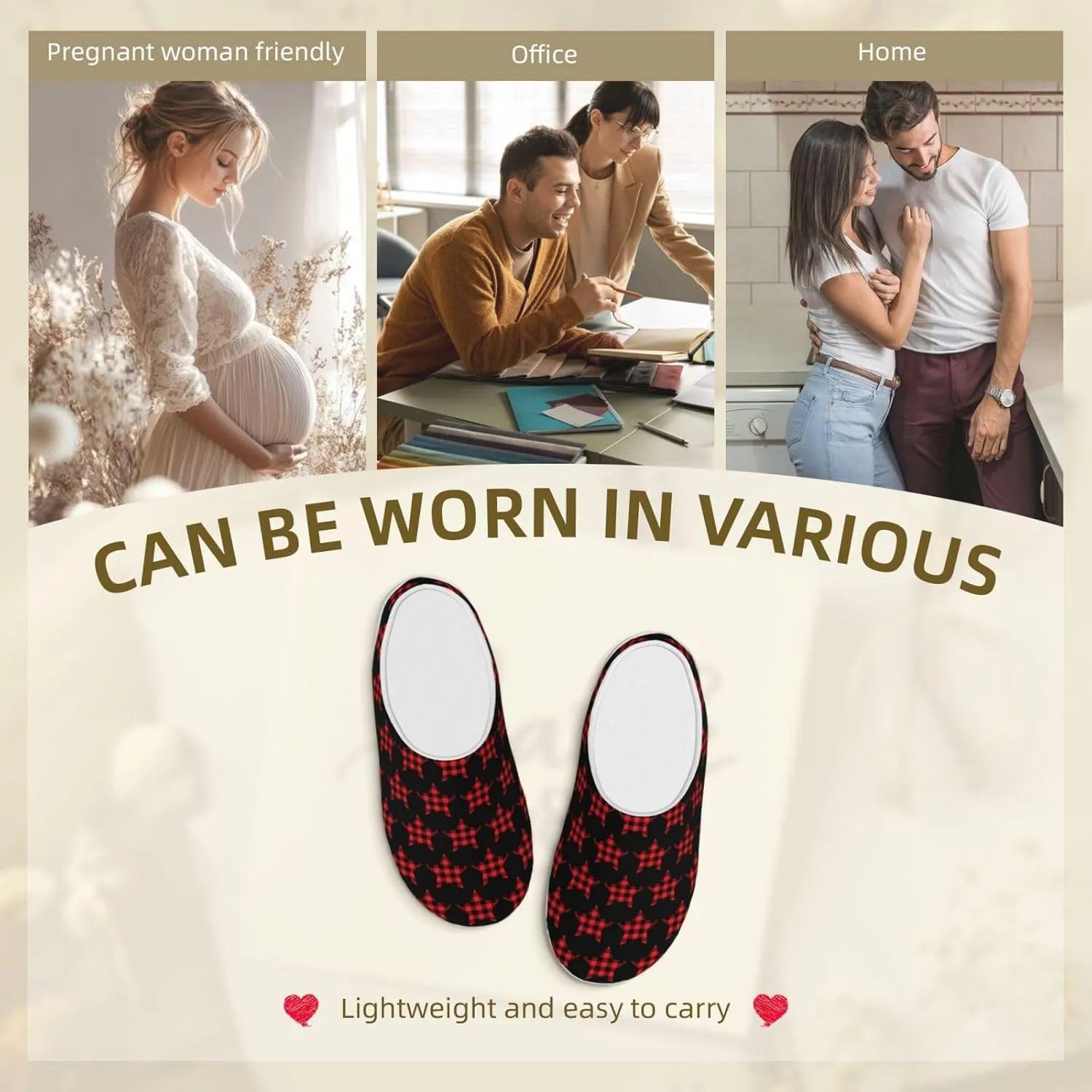 Unisex Warm Slippers Non-Slip Winter Fluffy Slippers Slip-On Plush Slippers Bedroom Slippers House Shoes For Men Women