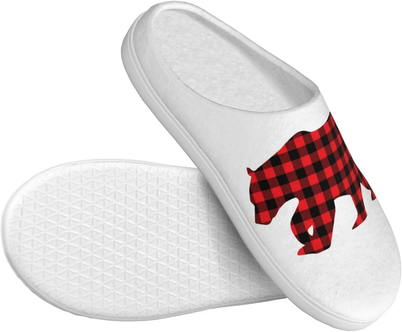 Unisex Warm Slippers Non-Slip Winter Fluffy Slippers Slip-On Plush Slippers Bedroom Slippers House Shoes For Men Women