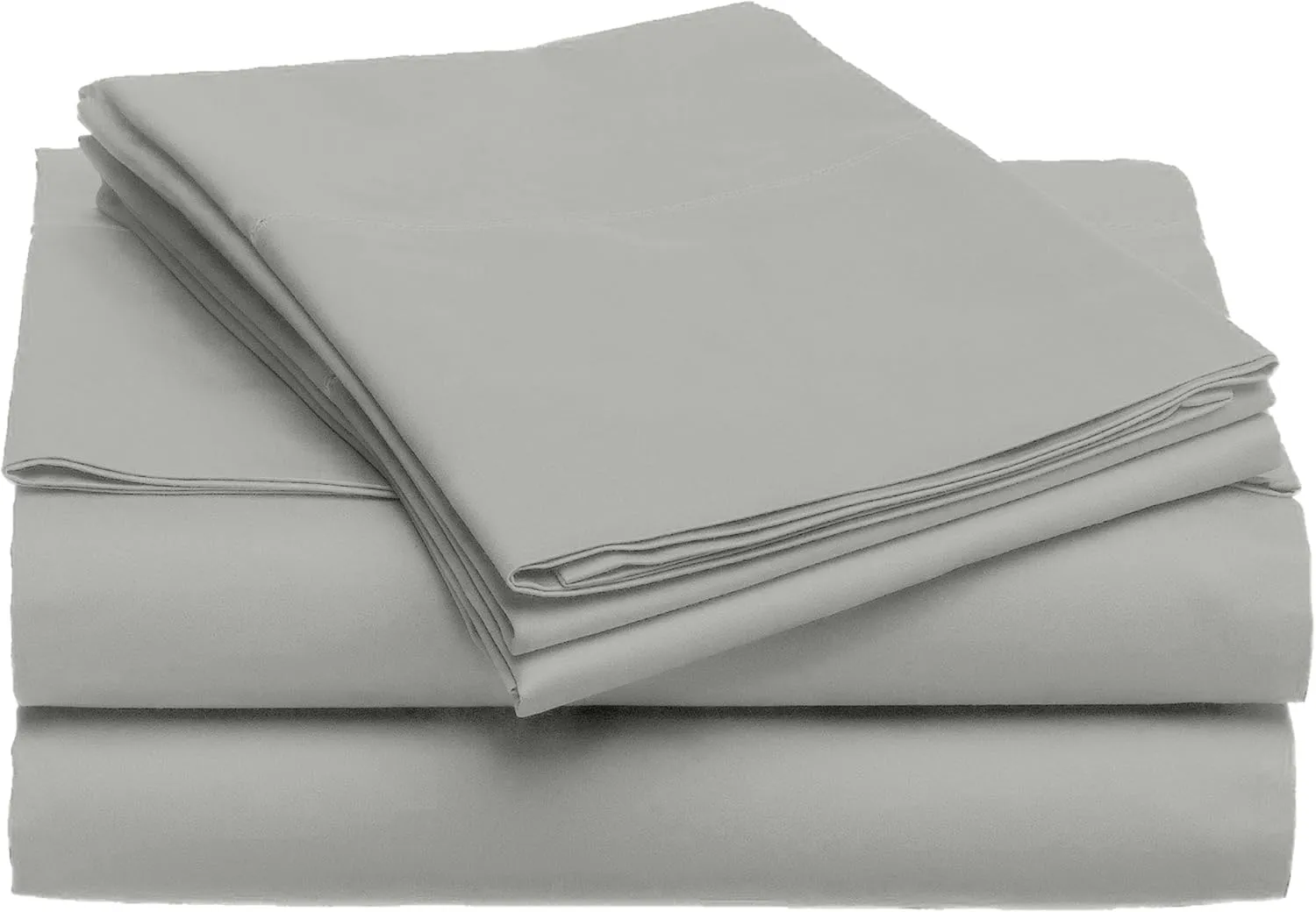 U.S. Polo Assn. 6-PC Microfiber King Size Sheet Set - Flat & Deep Pocket Fitted King Bed Sheets, Pillowcases - Soft Cooling Bedding/Linens, Light Grey