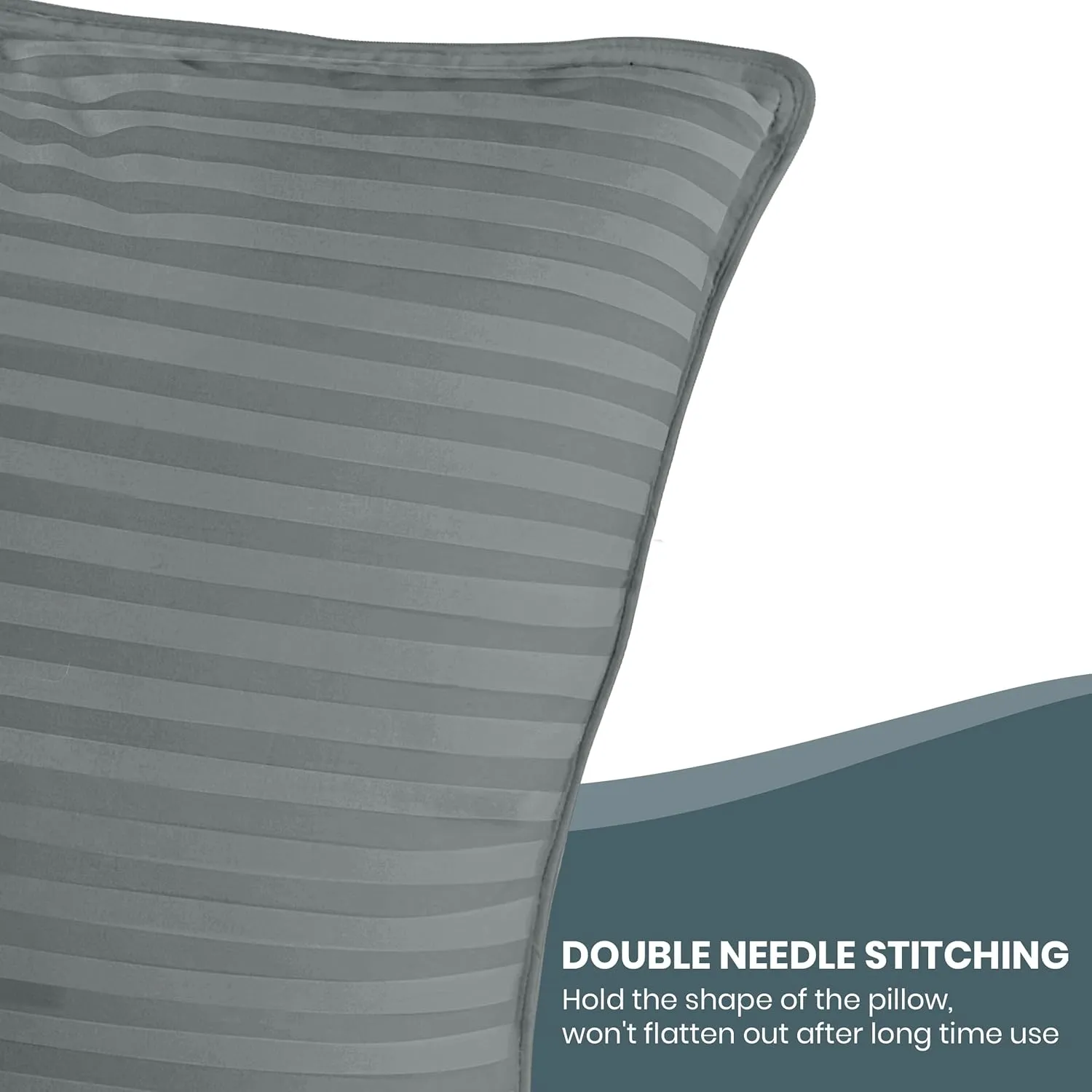 Utopia Bedding Bed Pillows for Sleeping Standard Size (Light Grey), Set of 2, Cooling Hotel Quality, for Back, Stomach or Side Sleepers