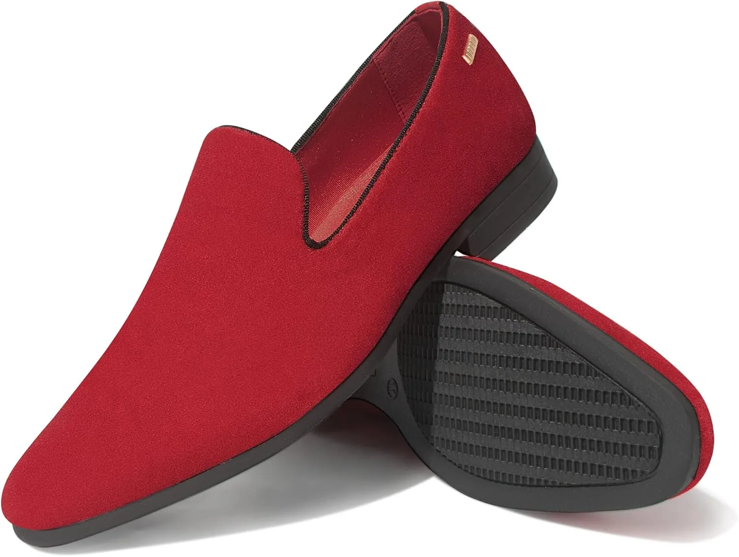 UUBARIS Mens Velvet Loafers Slip-on Dress Shoes Fashion Style Driving Shoes Classic Tuxedo Shoes Casual Oxford Shoes