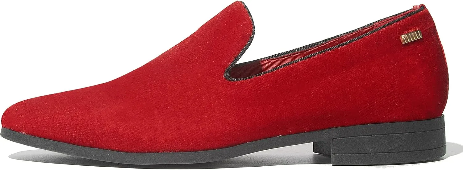 UUBARIS Mens Velvet Loafers Slip-on Dress Shoes Fashion Style Driving Shoes Classic Tuxedo Shoes Casual Oxford Shoes