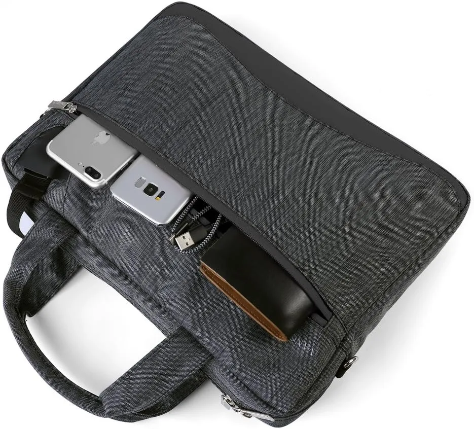 Vangoddy Wave Anti-Theft Slim Laptop Messenger Shoulder Bag 15 15.6 inch (Black)