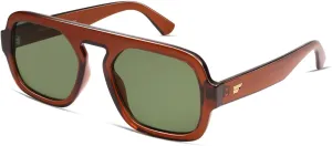 VANLINKER Retro Square Aviator Sunglasses for Women Men 70s Vintage Style Trendy Flat Top Rectangle Sun Glasses VL9826