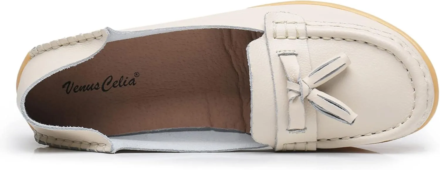 VenusCelia Women's Lantern Comfort Walking Flat Loafer