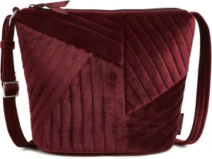 Vera Bradley Velvet Bucket Crossbody Purse, Raisin