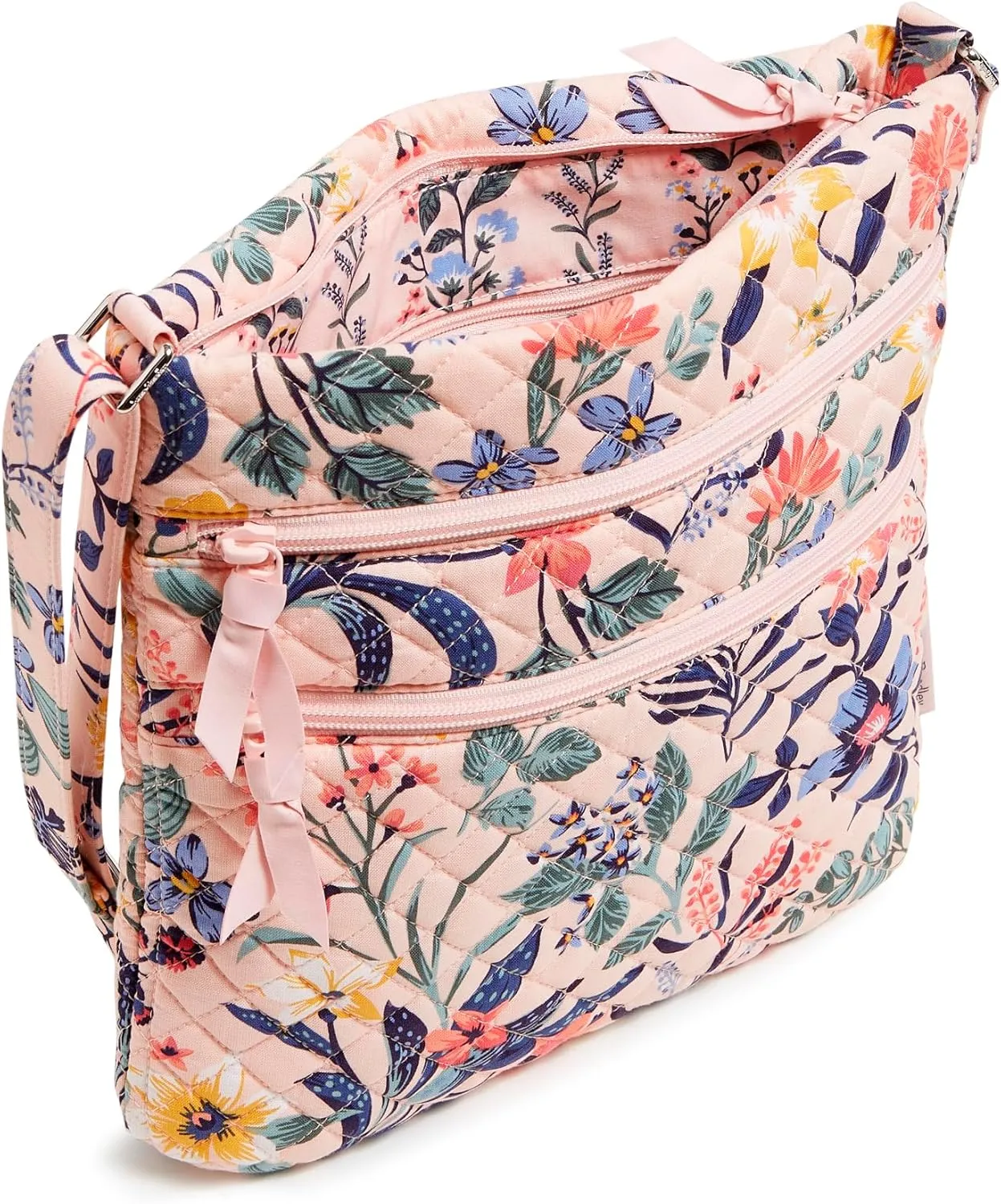 Vera Bradley Women's Cotton Triple Zip Hipster Crossbody Purse