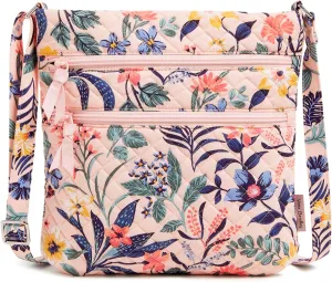 Vera Bradley Women's Cotton Triple Zip Hipster Crossbody Purse