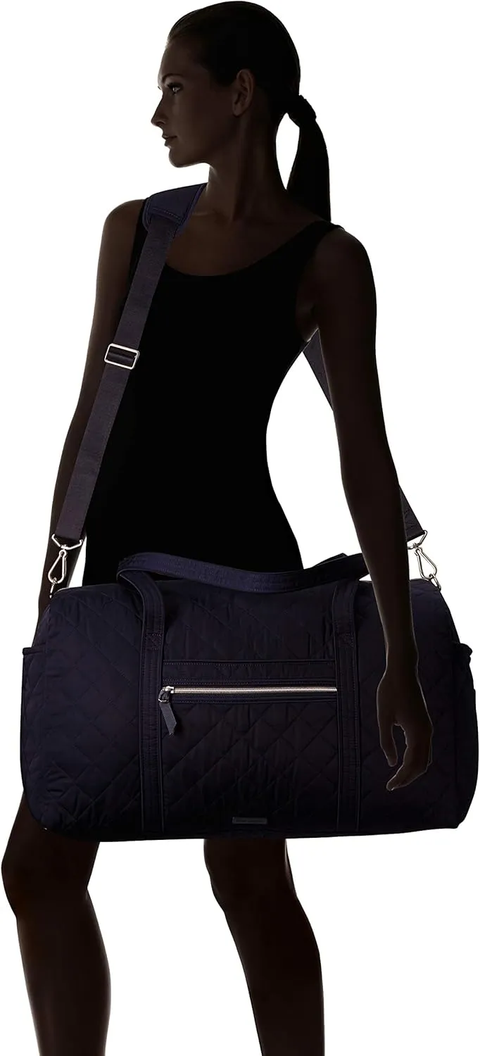 Vera Bradley Women's Performance Twill Large Travel Duffle Bag, Classic Navy, One Size