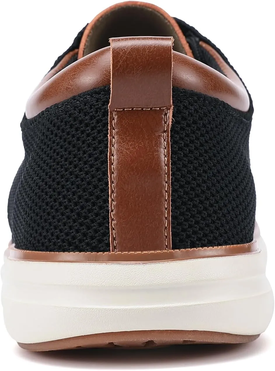 VILOCY Men's Wide Casual Dress Oxfords Business Shoes Fashion Sneakers Mesh Breathable Comfortable Walking Shoes