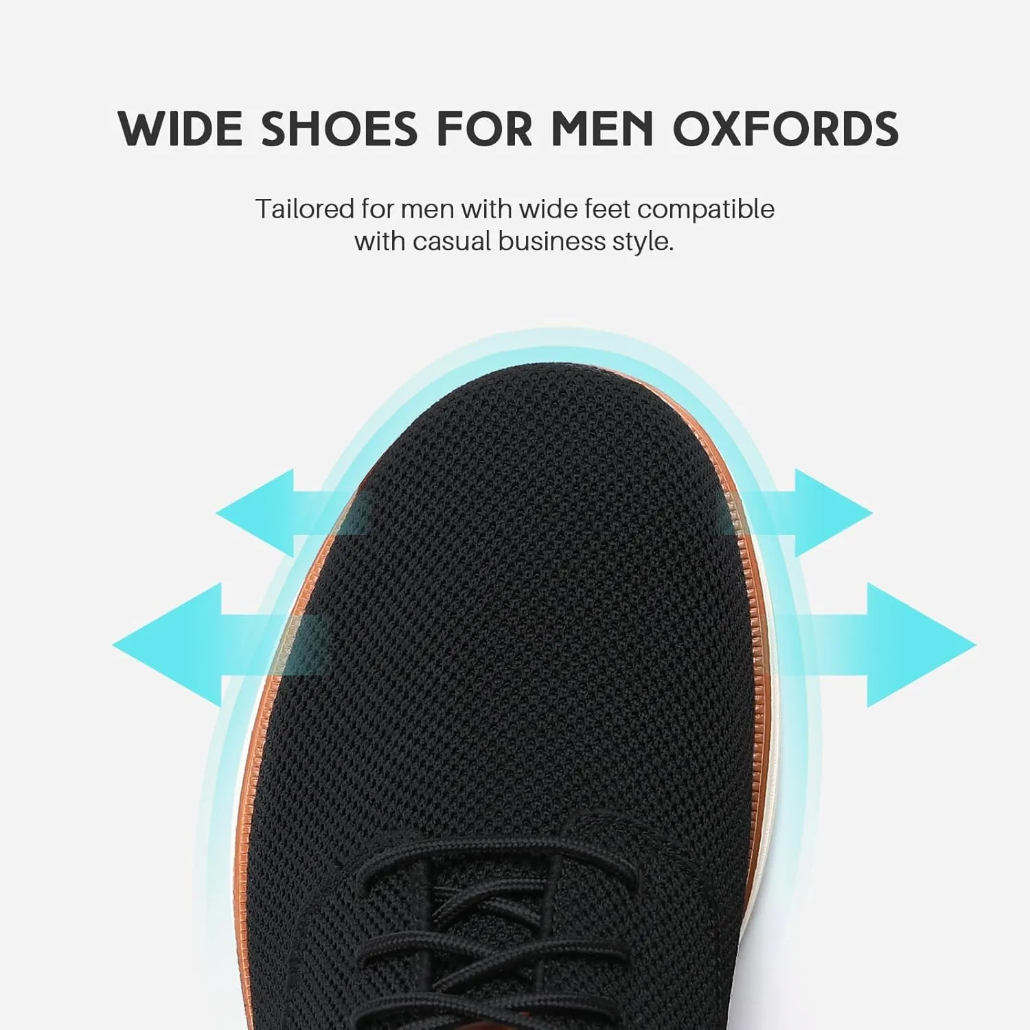 VILOCY Men's Wide Casual Dress Oxfords Business Shoes Fashion Sneakers Mesh Breathable Comfortable Walking Shoes
