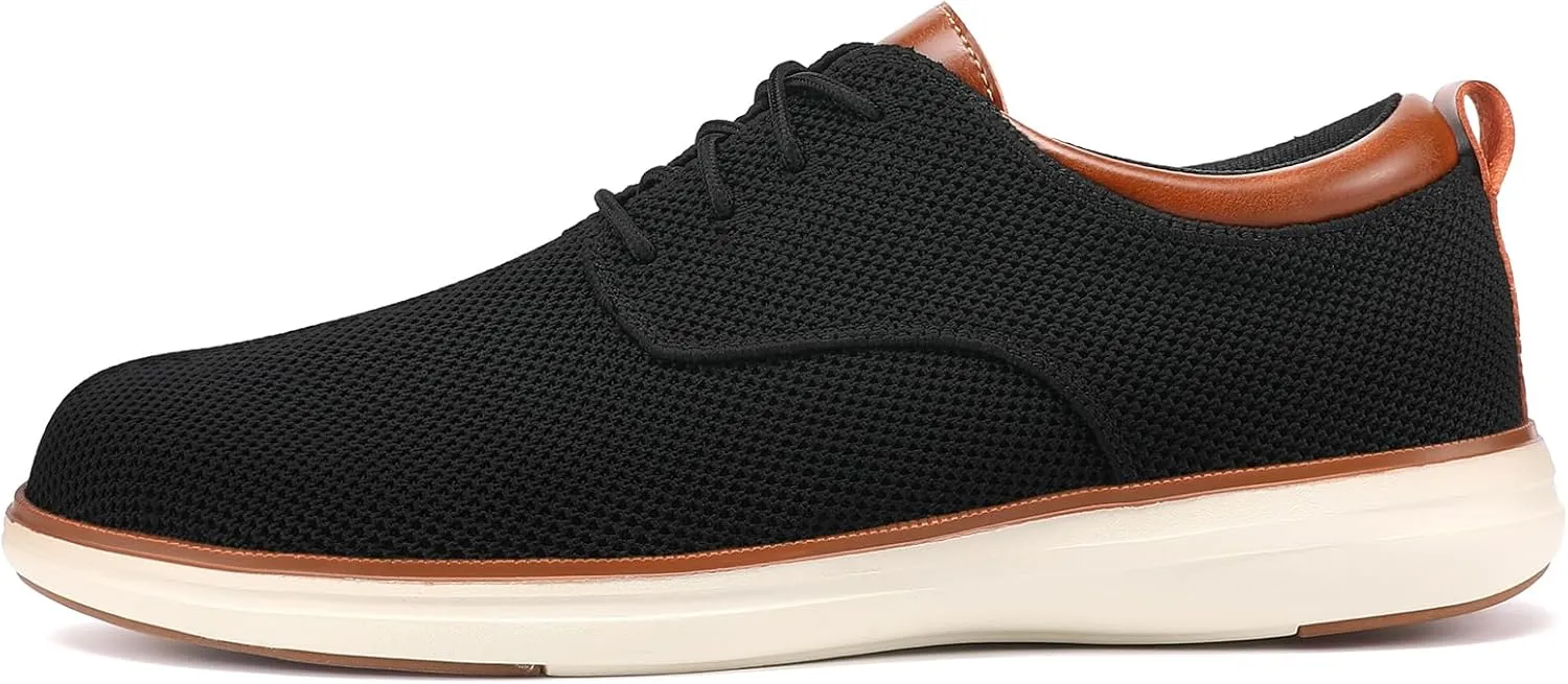 VILOCY Men's Wide Casual Dress Oxfords Business Shoes Fashion Sneakers Mesh Breathable Comfortable Walking Shoes