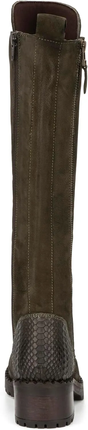 VINTAGE FOUNDRY CO. EST. 2014 Womens Henrietta Tall, Round Toe Boots, Microfleece Lining, Flats Thermoplastic Rubber Outsole