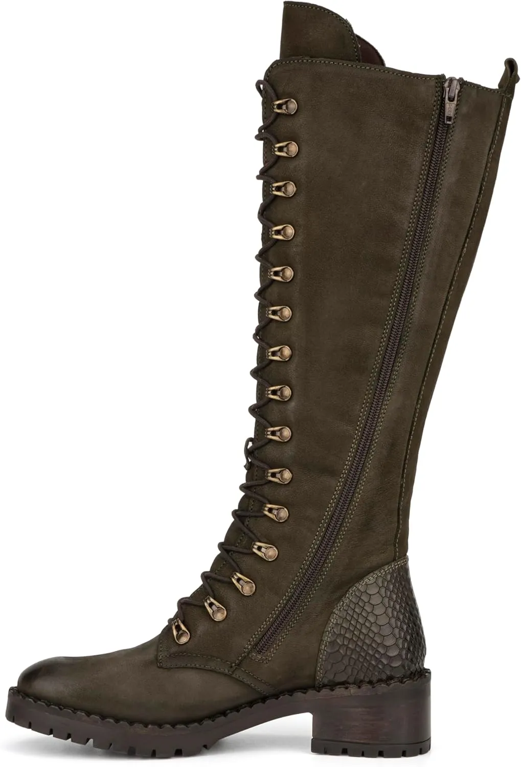 VINTAGE FOUNDRY CO. EST. 2014 Womens Henrietta Tall, Round Toe Boots, Microfleece Lining, Flats Thermoplastic Rubber Outsole