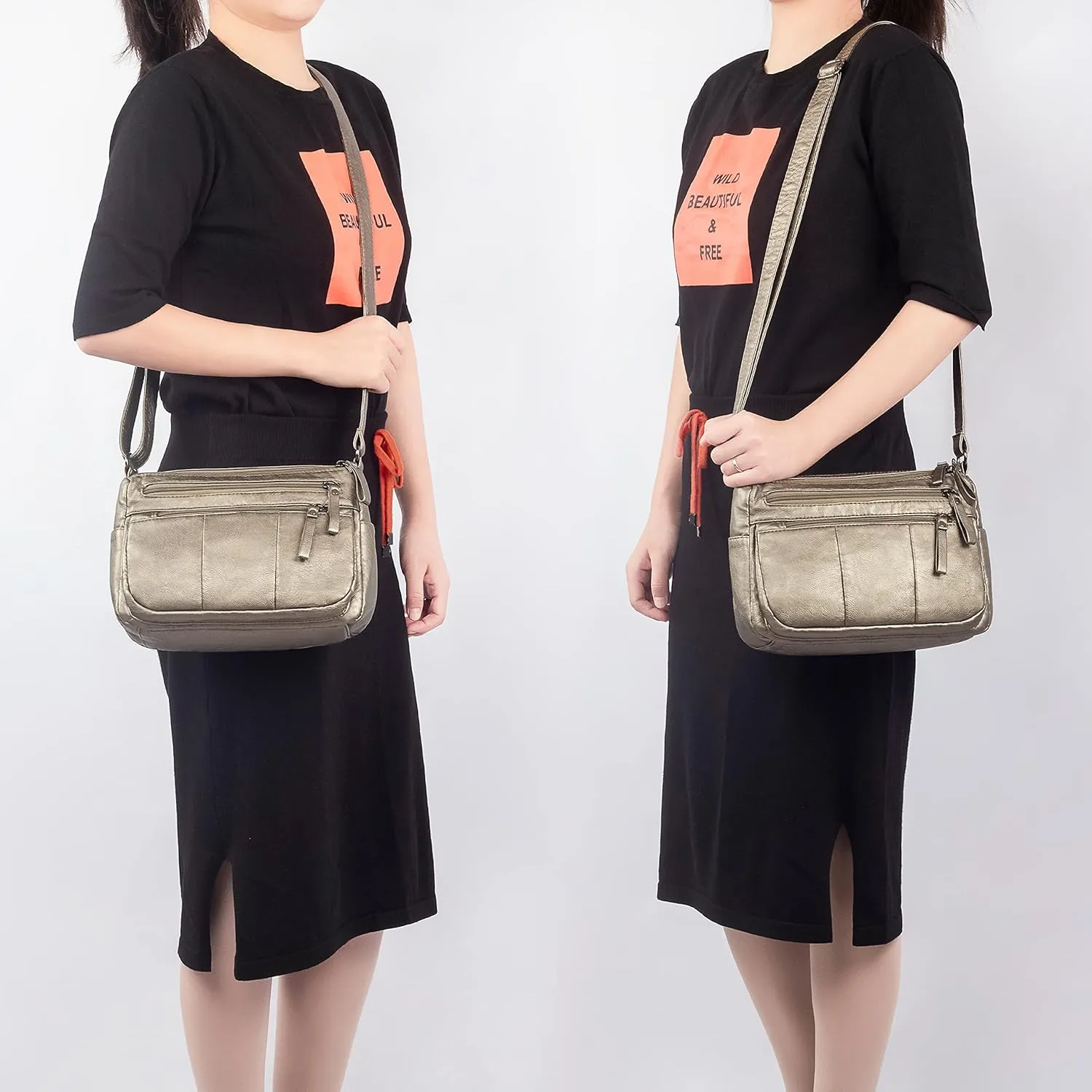 VOLGANIK ROCK Purses for Women Soft PU Leather Shoulder Bag Ladies Crossbody Purse and handbags Lightweight Pocketbook