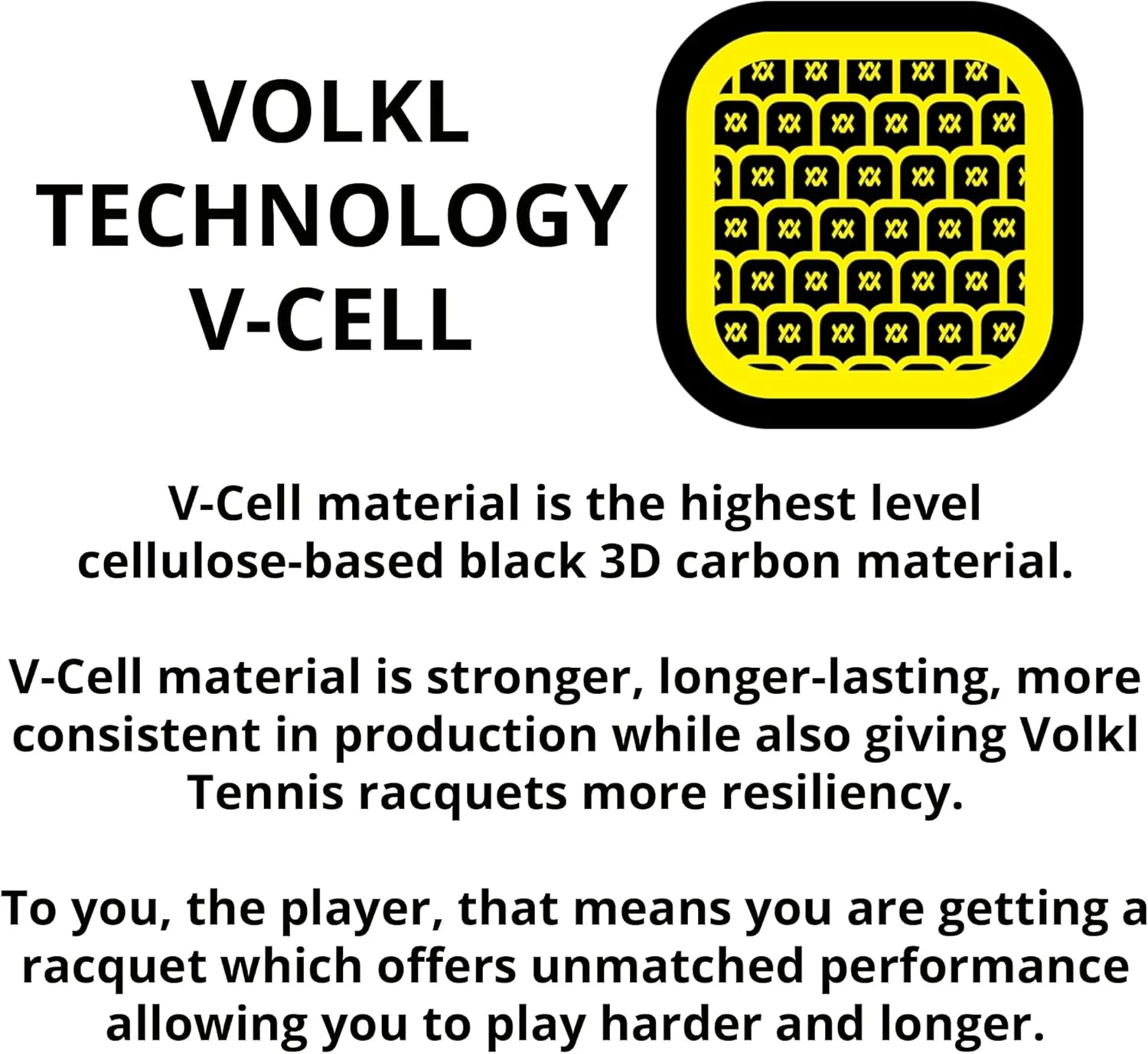 VOLKL V-Cell 2 | Tennis Racquet | Featuring REVA and V-Sensor Handle | Grip Sizes 0-5 | *UNSTRUNG*