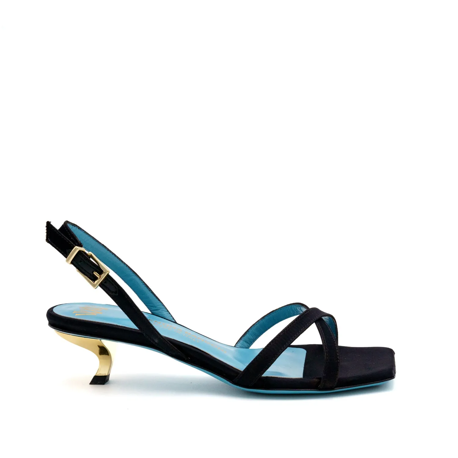 Vulcano Halter Satin Sandal